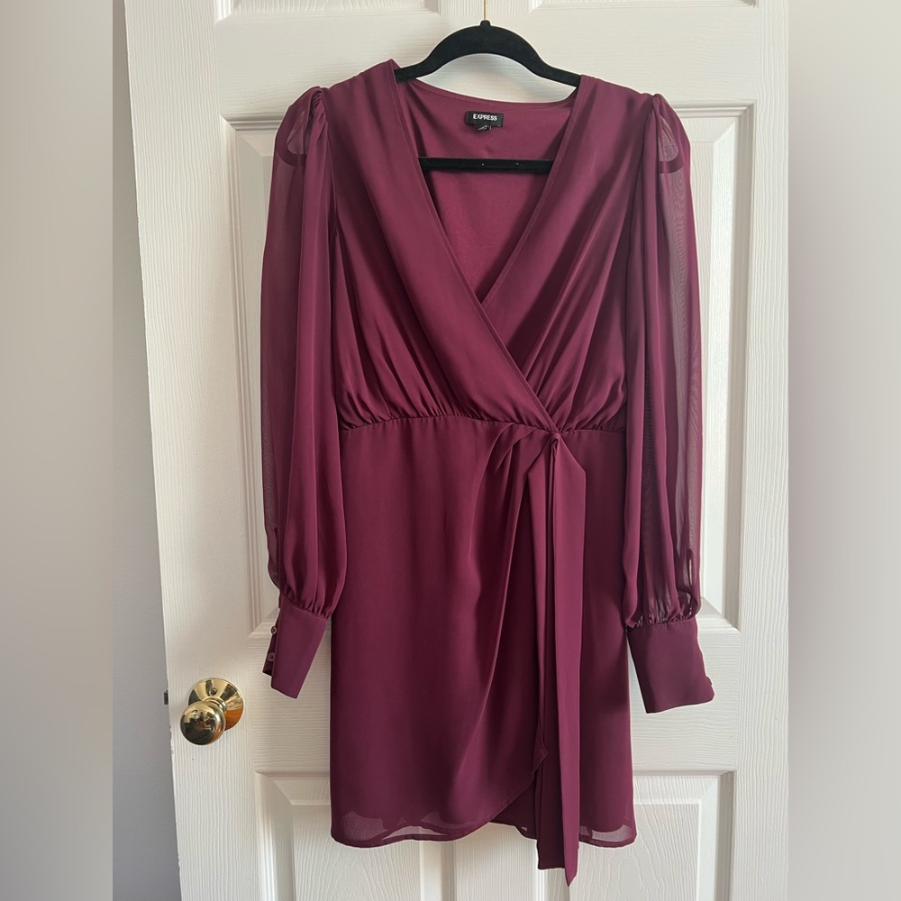 Burgundy Wrap Dress